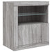 Dulap cu lumini LED, gri sonoma, 162x37x67 cm - WALTI WALTI