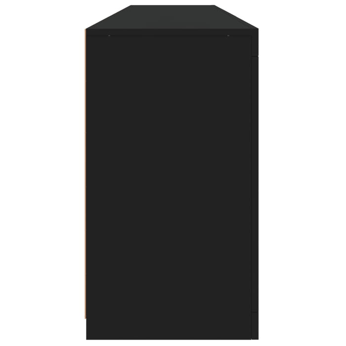 Dulap cu lumini LED, negru, 181,5x37x67 cm WALTI