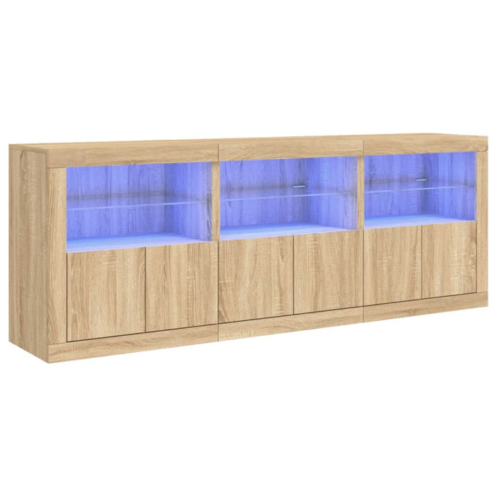 Dulap cu lumini LED, stejar sonoma, 181,5x37x67 cm - WALTI WALTI