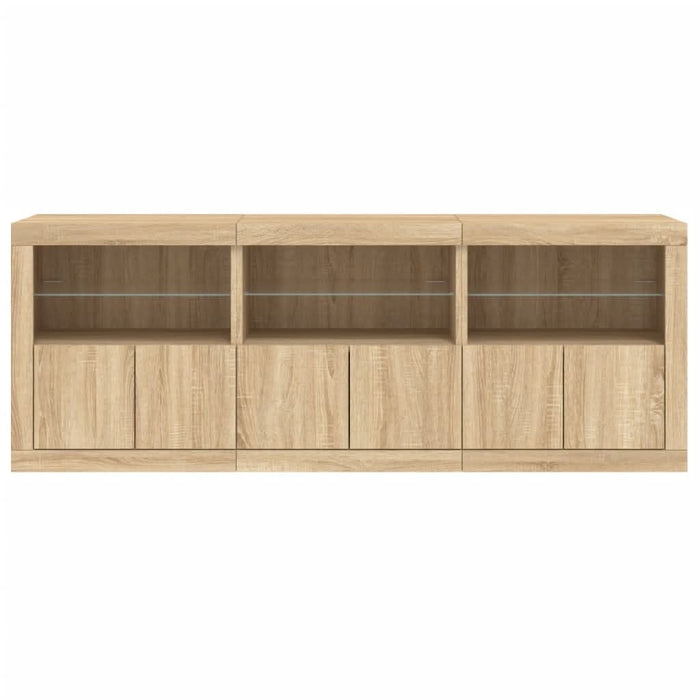 Dulap cu lumini LED, stejar sonoma, 181,5x37x67 cm - WALTI WALTI