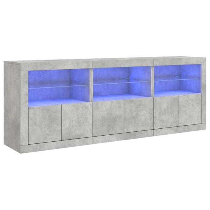 Dulap cu lumini LED, gri beton, 181,5x37x67 cm - WALTI WALTI