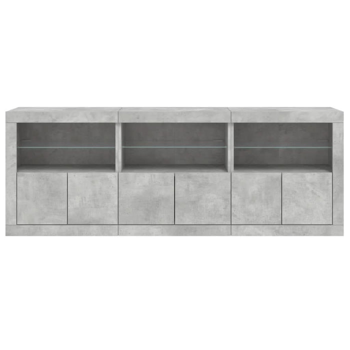 Dulap cu lumini LED, gri beton, 181,5x37x67 cm - WALTI WALTI