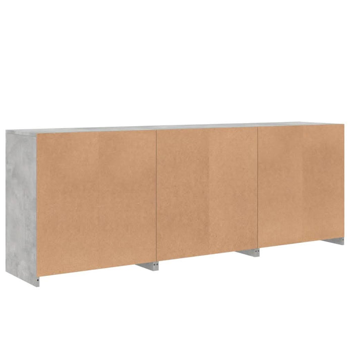 Dulap cu lumini LED, gri beton, 181,5x37x67 cm - WALTI WALTI