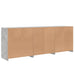Dulap cu lumini LED, gri beton, 181,5x37x67 cm - WALTI WALTI