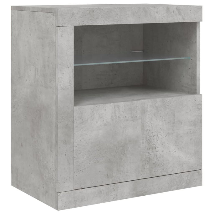 Dulap cu lumini LED, gri beton, 181,5x37x67 cm - WALTI WALTI