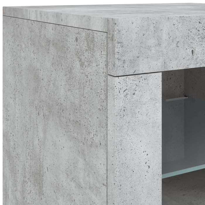Dulap cu lumini LED, gri beton, 181,5x37x67 cm - WALTI WALTI