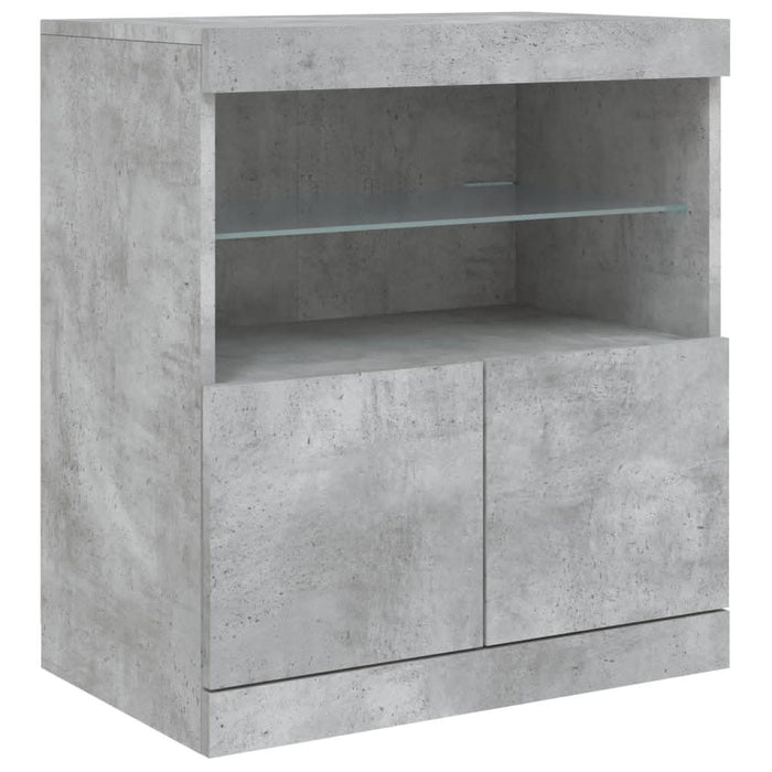 Dulap cu lumini LED, gri beton, 181,5x37x67 cm - WALTI WALTI
