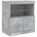 Dulap cu lumini LED, gri beton, 181,5x37x67 cm - WALTI WALTI
