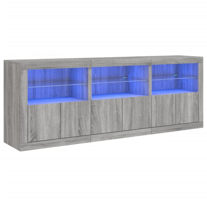 Dulap cu lumini LED, gri sonoma, 181,5x37x67 cm WALTI