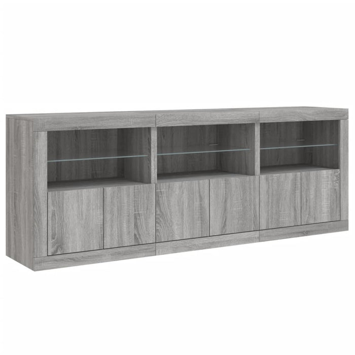 Dulap cu lumini LED, gri sonoma, 181,5x37x67 cm WALTI