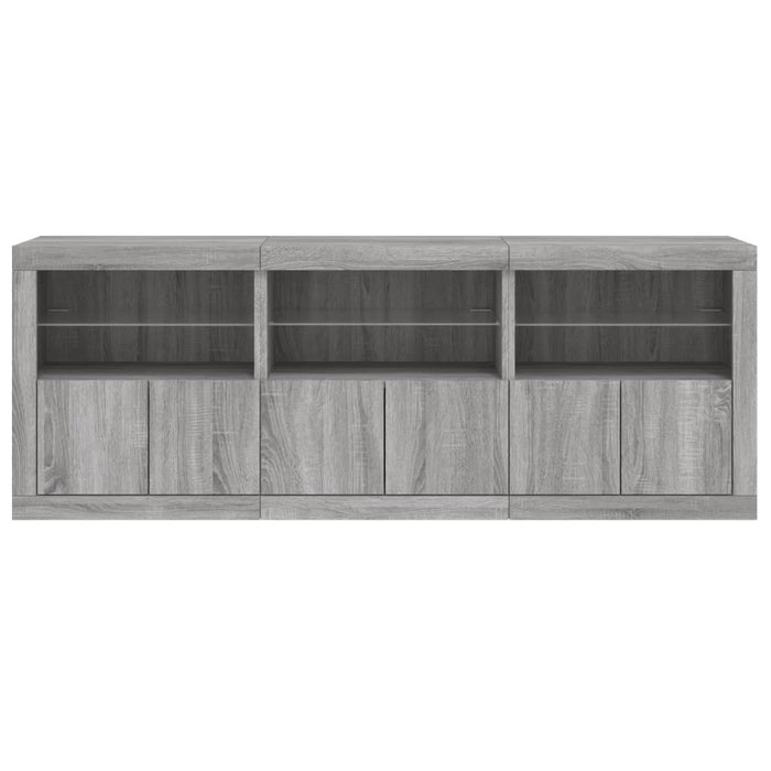 Dulap cu lumini LED, gri sonoma, 181,5x37x67 cm WALTI