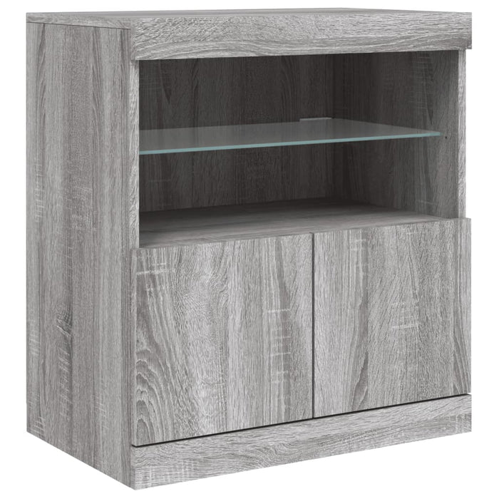 Dulap cu lumini LED, gri sonoma, 181,5x37x67 cm WALTI
