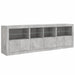 Dulap cu lumini LED, gri beton, 202x37x67 cm - WALTI WALTI