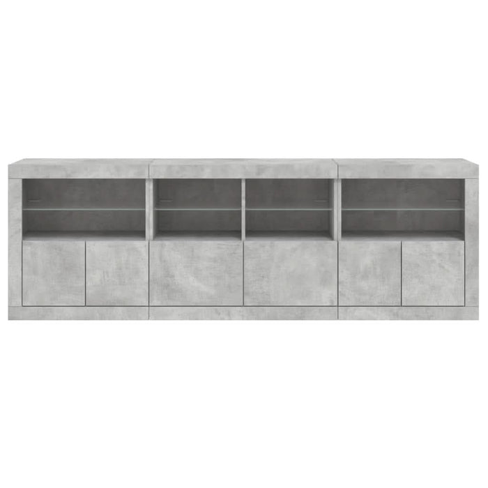 Dulap cu lumini LED, gri beton, 202x37x67 cm - WALTI WALTI