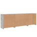 Dulap cu lumini LED, gri beton, 202x37x67 cm - WALTI WALTI