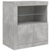 Dulap cu lumini LED, gri beton, 202x37x67 cm - WALTI WALTI