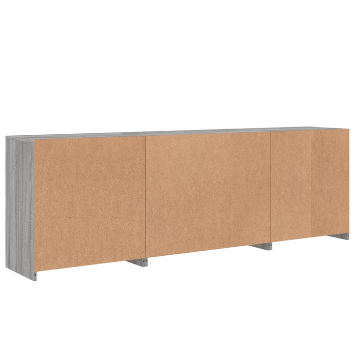 Dulap cu lumini LED, gri sonoma, 202x37x67 cm WALTI