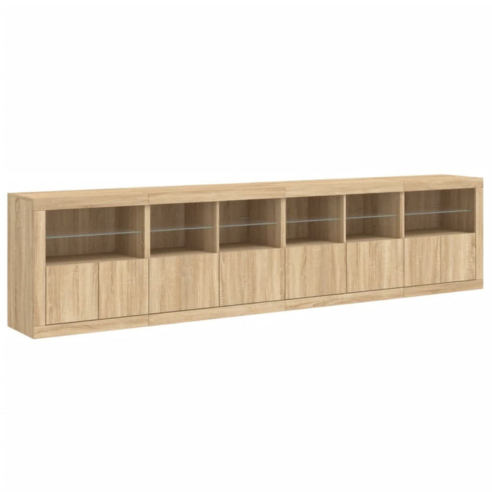 Dulap cu lumini LED, stejar sonoma, 283x37x67 cm - WALTI WALTI