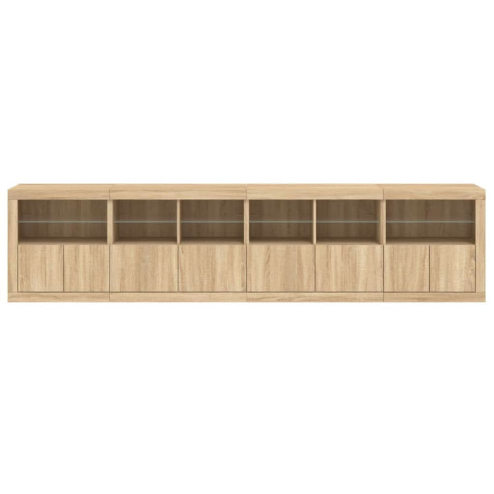 Dulap cu lumini LED, stejar sonoma, 283x37x67 cm - WALTI WALTI