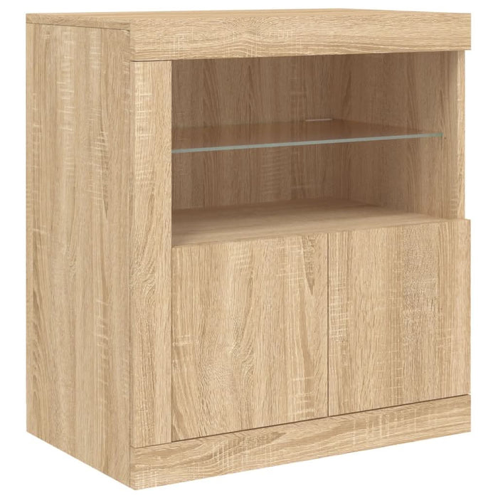 Dulap cu lumini LED, stejar sonoma, 283x37x67 cm - WALTI WALTI