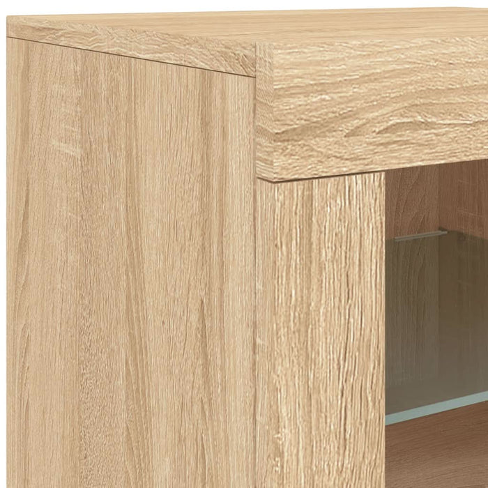 Dulap cu lumini LED, stejar sonoma, 283x37x67 cm - WALTI WALTI