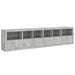 Dulap cu lumini LED, gri beton, 283x37x67 cm - WALTI WALTI
