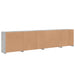 Dulap cu lumini LED, gri beton, 283x37x67 cm - WALTI WALTI