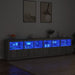 Dulap cu lumini LED, gri sonoma, 283x37x67 cm - WALTI WALTI