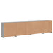 Dulap cu lumini LED, gri sonoma, 283x37x67 cm - WALTI WALTI