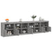 Dulap cu lumini LED, gri sonoma, 283x37x67 cm - WALTI WALTI