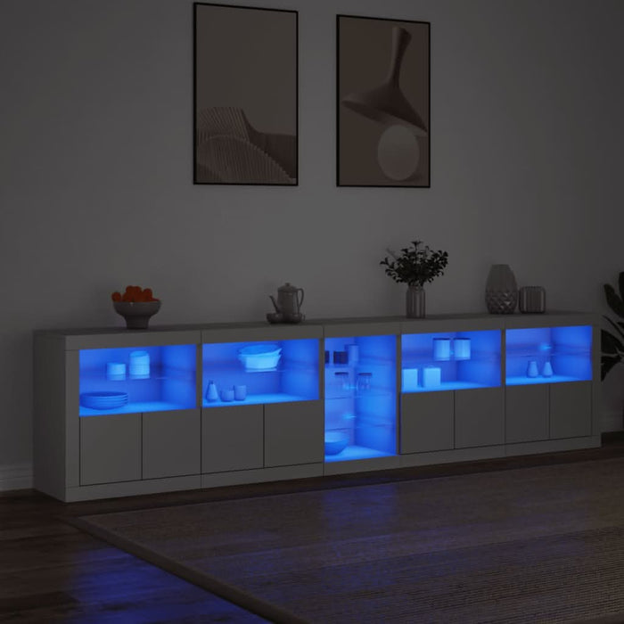 Dulap cu lumini LED, alb, 283x37x67 cm - WALTI WALTI