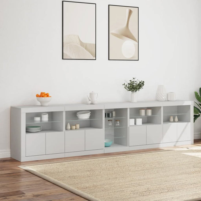 Dulap cu lumini LED, alb, 283x37x67 cm - WALTI WALTI