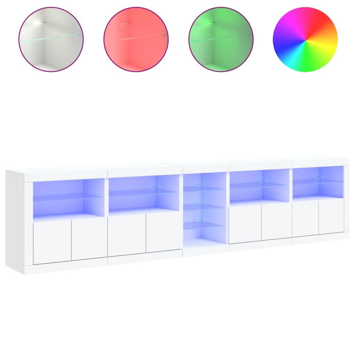 Dulap cu lumini LED, alb, 283x37x67 cm - WALTI WALTI