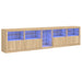 Dulap cu lumini LED, stejar sonoma, 283x37x67 cm - WALTI WALTI
