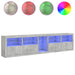 Dulap cu lumini LED, gri beton, 283x37x67 cm - WALTI WALTI