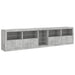 Dulap cu lumini LED, gri beton, 283x37x67 cm - WALTI WALTI