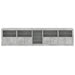 Dulap cu lumini LED, gri beton, 283x37x67 cm - WALTI WALTI