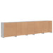 Dulap cu lumini LED, gri beton, 283x37x67 cm - WALTI WALTI