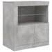 Dulap cu lumini LED, gri beton, 283x37x67 cm - WALTI WALTI