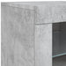 Dulap cu lumini LED, gri beton, 283x37x67 cm - WALTI WALTI