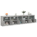 Dulap cu lumini LED, gri beton, 283x37x67 cm - WALTI WALTI