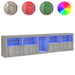 Dulap cu lumini LED, gri sonoma, 283x37x67 cm - WALTI WALTI