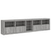 Dulap cu lumini LED, gri sonoma, 283x37x67 cm - WALTI WALTI