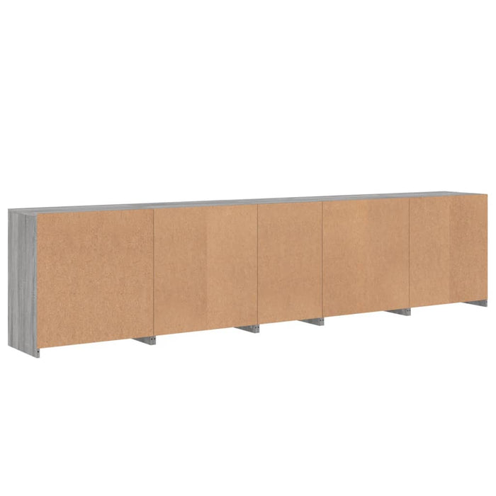 Dulap cu lumini LED, gri sonoma, 283x37x67 cm - WALTI WALTI