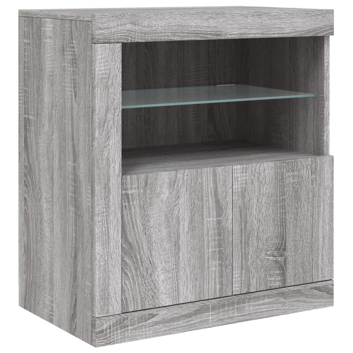 Dulap cu lumini LED, gri sonoma, 283x37x67 cm - WALTI WALTI