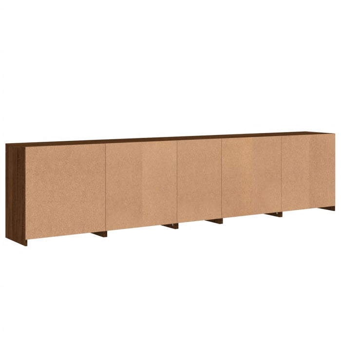 Dulap cu lumini LED, stejar maro, 283x37x67 cm WALTI