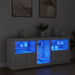 Servantă cu lumini LED, alb, 162x37x67 cm - WALTI WALTI