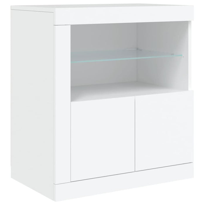 Servantă cu lumini LED, alb, 162x37x67 cm - WALTI WALTI