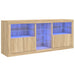 Servantă cu lumini LED, stejar sonoma, 162x37x67 cm - WALTI WALTI