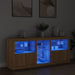 Servantă cu lumini LED, stejar sonoma, 162x37x67 cm - WALTI WALTI